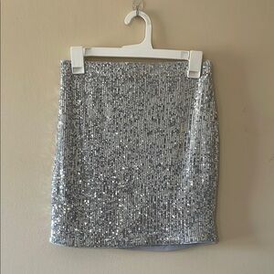 Express• Silver Sequin Skirt